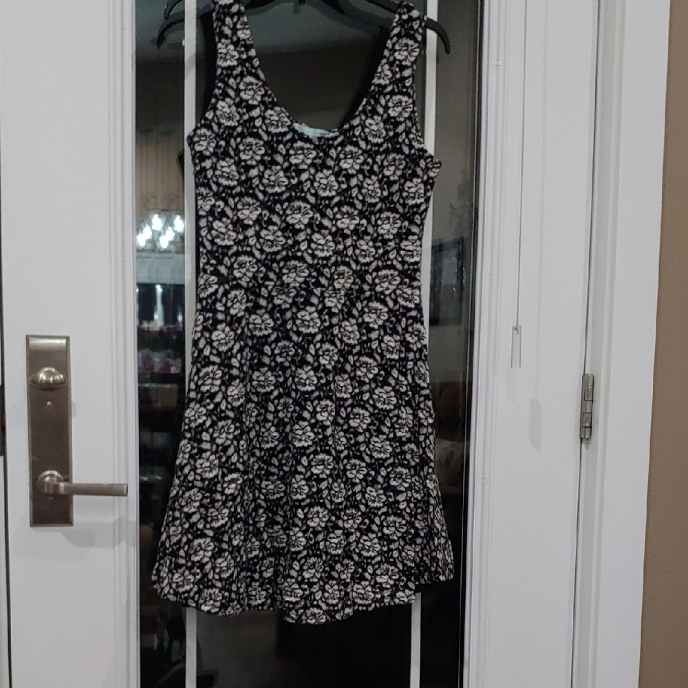 Maurices Black and White Scoop Neck Sundress